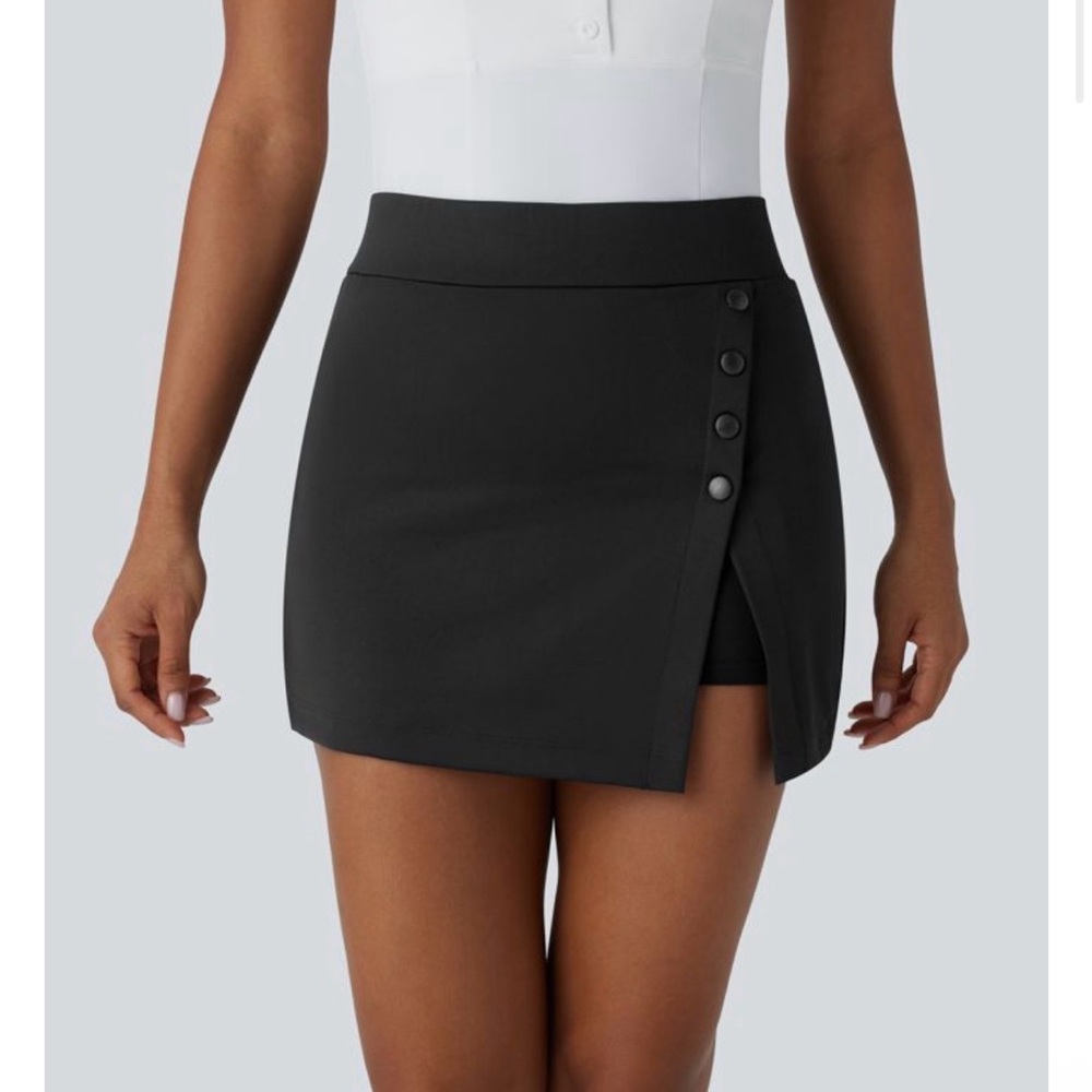 High Waisted Decorative 2-in-1 Povket Quick Dry Golf Skirt Tee Pocket UPF40+